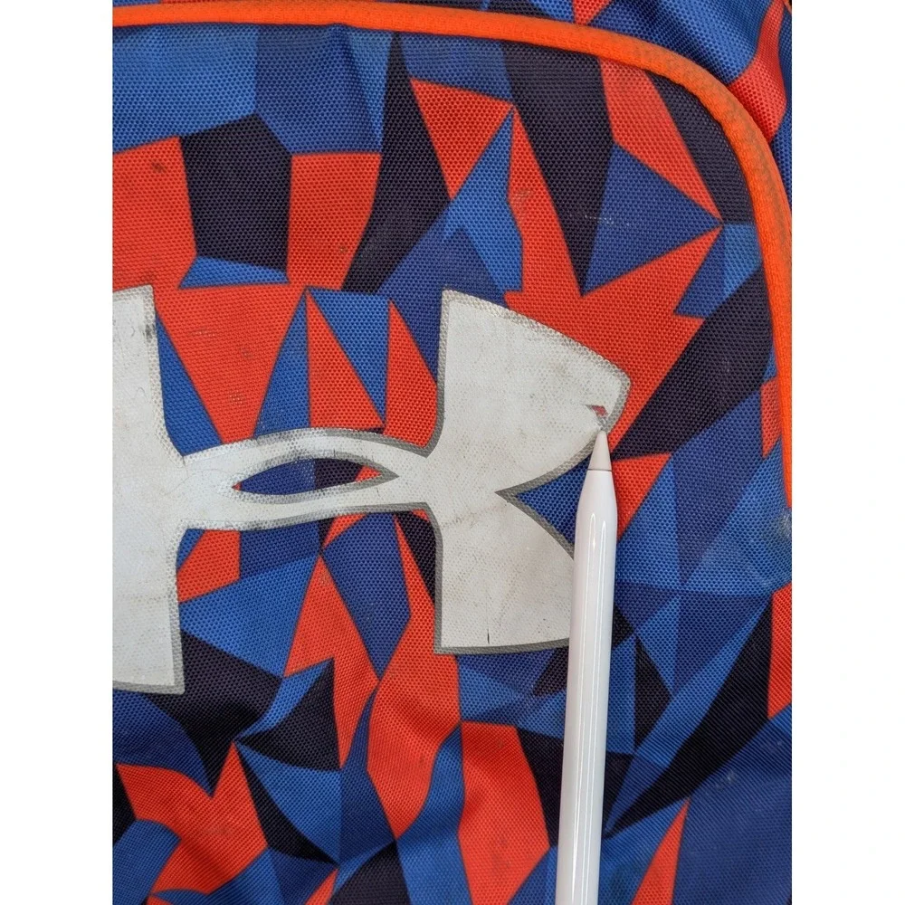 Under Armour Storm Backpack Blue Orange Camo School Laptop Book Bag 20
